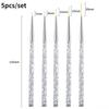 5/7/9mm 11/15/20mm Nail Brush Acrylic French Stripe Line Painting Drawing Flower Pen Gel UV Polish Marble Handle Manicure Tools