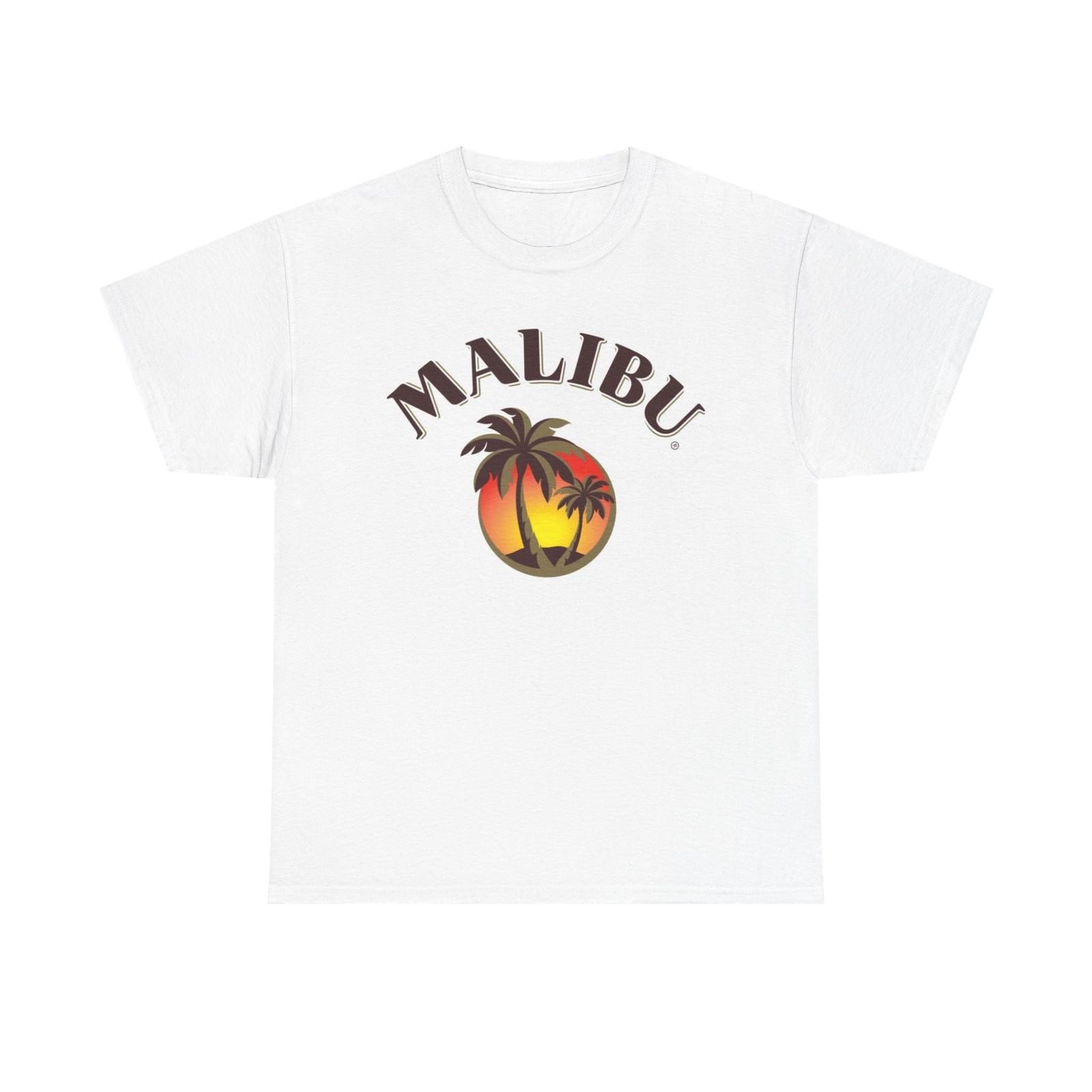 Malibu Rum Graphic T Shirt Vintage Logo Unisex Heavy Cotton Tee L