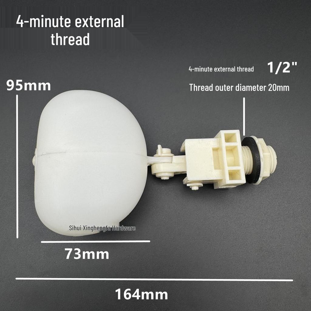 Automatic Shut-off Evaporative Cooler Float Valve: 4 & 6 Point Plastic Water Filler for Water/Ice Tanks