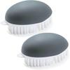 2Pack Vegetable Brush, Non-Slip Grip Potato Scrubber Veggie Brush with Flexible and Hard Bristles, Vegetable Brush Scrubber for Food, Corn Silk and Ca