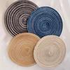 Nordic Style Rattan Woven Table Mat With Heat Resistant Cotton Pad For Home Dining Decor