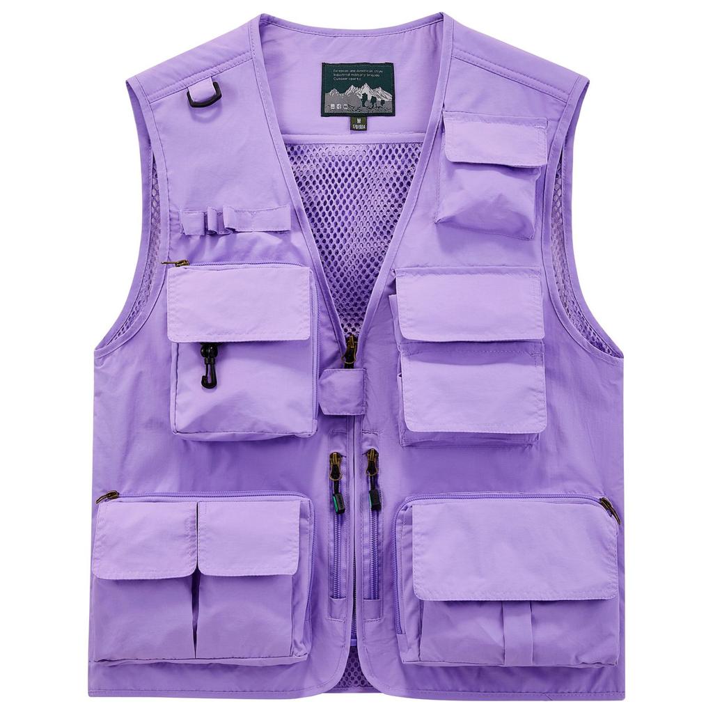 Men Outdoor Waistcoats Climbing Vests Jackets Multi-pocket Fishing Photography Vests Men Mesh Breathable Vests Coats Size 6XL