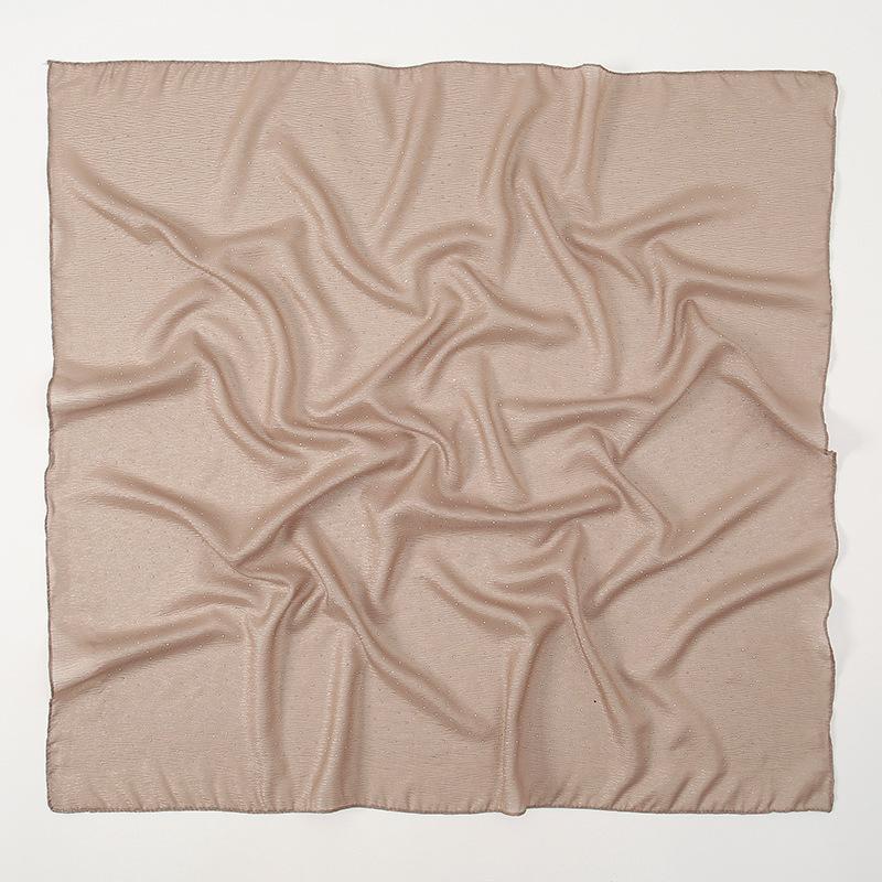 New Malaysia and Indonesia polyester material Gypsy star hot diamond headscarf solid color simple and versatile ethnic bag headscarf square scarf