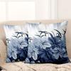 1 pieces -2D flat printing Blue and White Floral Patterned Decorative Throw Pillows Polyester pillowcase, sofa  cushion cov