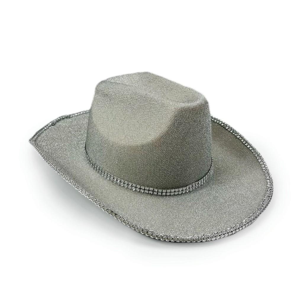 

Diamond Sparkly Halloween Cowboy Hat With Sewn Edges For Festive Events Costume