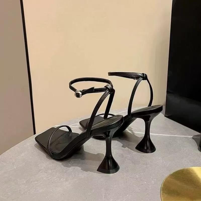 Fashion 2025 Fashion Ladies Shoes Open Toe Women's Sandals Summer New Buckle Strap Dress Plus Size Best Seller Elegant Heeled Sandals