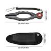 Fishing Pliers with Coiled Strap Portable Fish Mouth Grabber Fish Grippers Replacement Clamps Fish Holder Grippers Tool