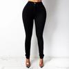 Pencil Pant Women Denim Pants Long Jeans Sheath Sexy Slim Fit Solid Casual Tight High Waist Trousers Autumn Elegant Splice