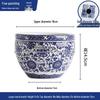 Large Blue and White Porcelain Ceramic Fish Tank for Desktop - Suitable for Goldfish, Turtles, Water Lilies, and Lotus