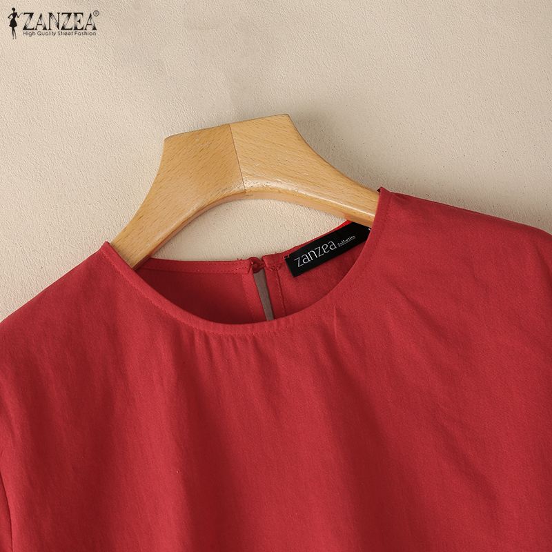 ZANZEA Women Short Sleeve Blouse and Shorts Casual Two Piece Sets
