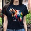 Colorful Grizzly Unisex T-shirt Black Navy Dark Heather
