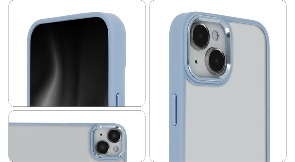 Satin Elegant Matt Case For Iphone 15 Plus 6.7" Blue