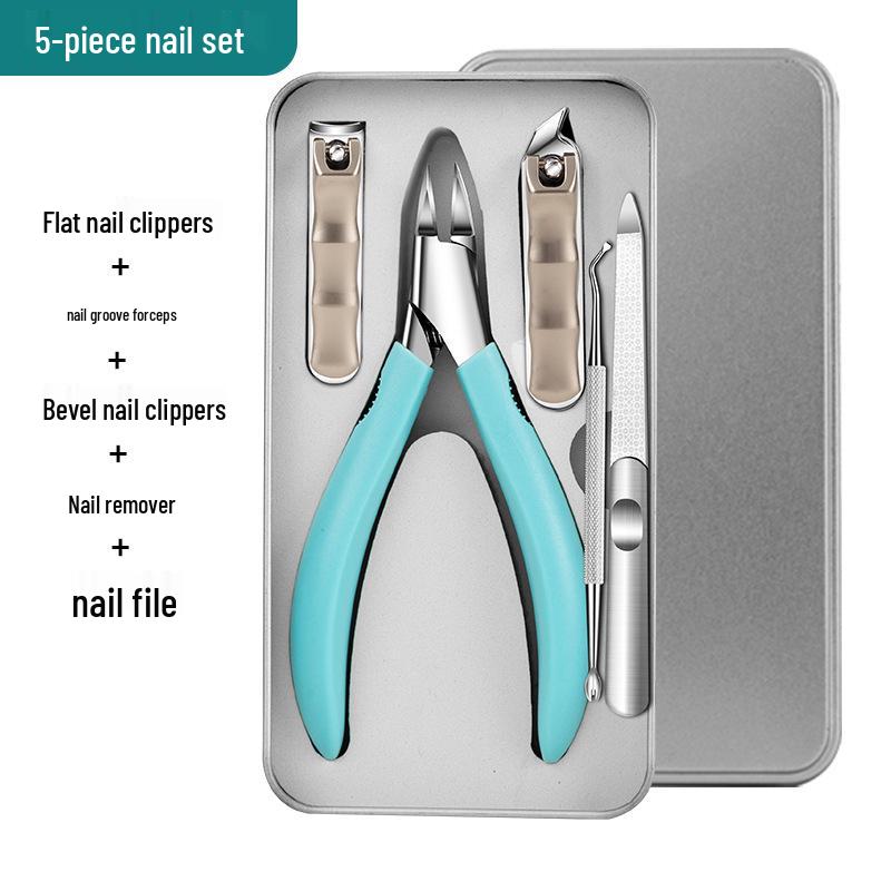 In Stock Toenail Clippers Set: Angled Tip, Eagle Beak Design for Ingrown Nails and Foot Care