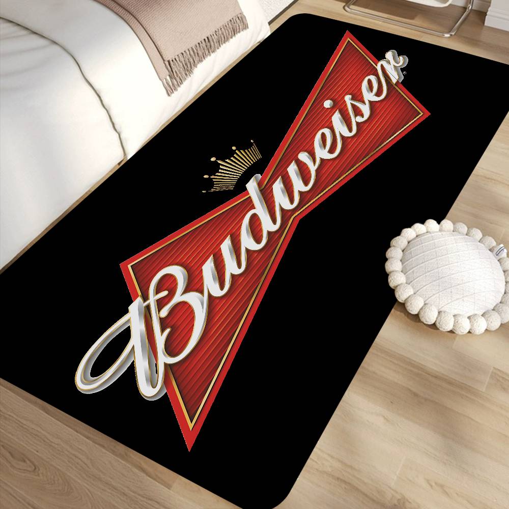 HEISS B-Budweiser Flurteppich Waschbar Rutschfest Wohnzimmer Sofa Stühle Bereichsmatte Küche Fußmatte Teppich