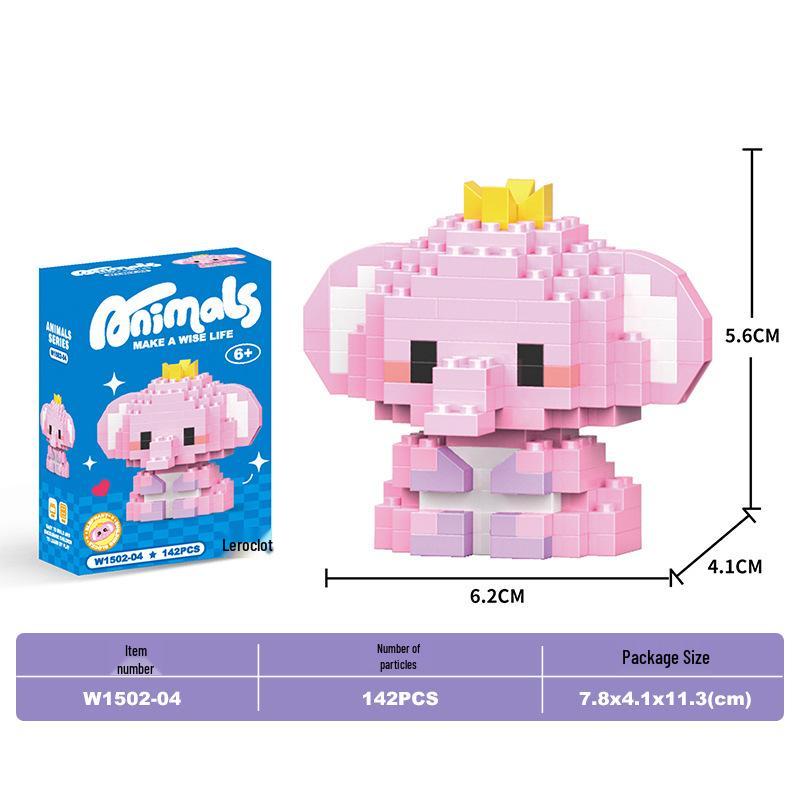 Lele Brothers Micro Building Blocks - Educational Small Animal Sets for Kids, Compatible with Lego, Boys' Toy Gifts