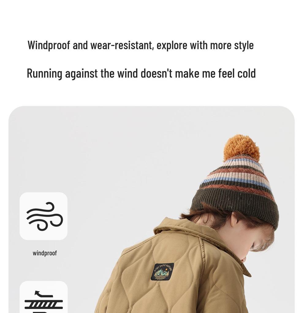 European Boys' Quilted Cotton Jacket – Winter 2025 Children & Toddler Wear