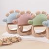 Wood Baby Teething Toy Detachable Infant Chew Toy Durable Dinosaur Teether Toy  Sensory Play