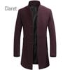 Men's Mid-Length Stand-up Collar Wool Blend Overcoat - Non-Iron Fashion Outerwear for Autumn/Winter 2020