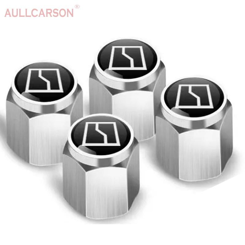 

New Alloy Material For Zeekr 001 007 009 X 7X FR Car Wheel Tire Air Valve Caps Stem Cover Accessories 4 Pieces срібний