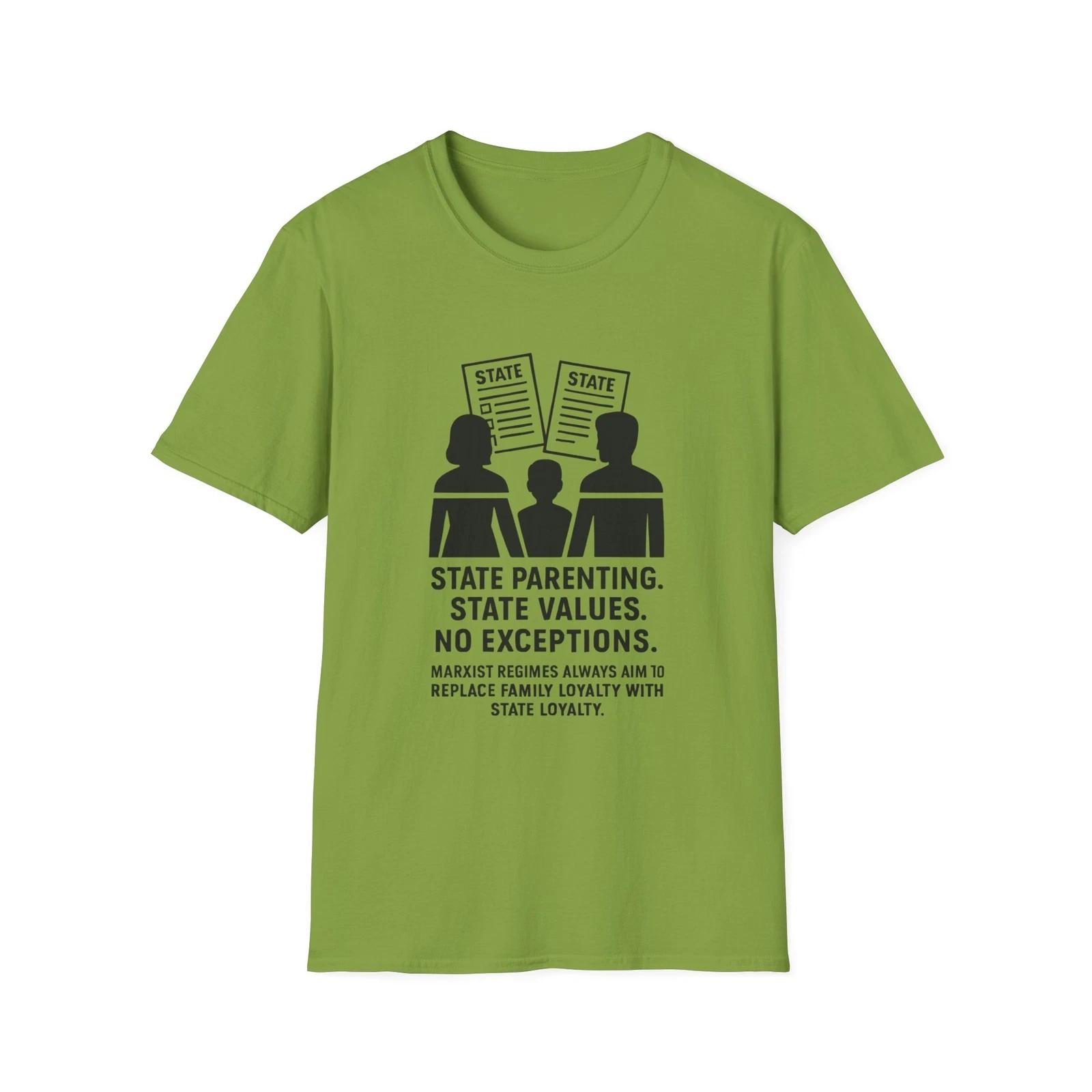 State Parenting T shirt, Patriot Not Marxist, Anti-Marxist Patriotic Graphic Tee L