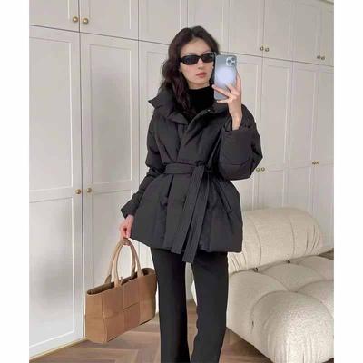 Women's Autumn and Winter Plus Size Short Padded Warm Jacket Casual Solid Colour Lapel Cold Windproof Loose Thin Outerwear