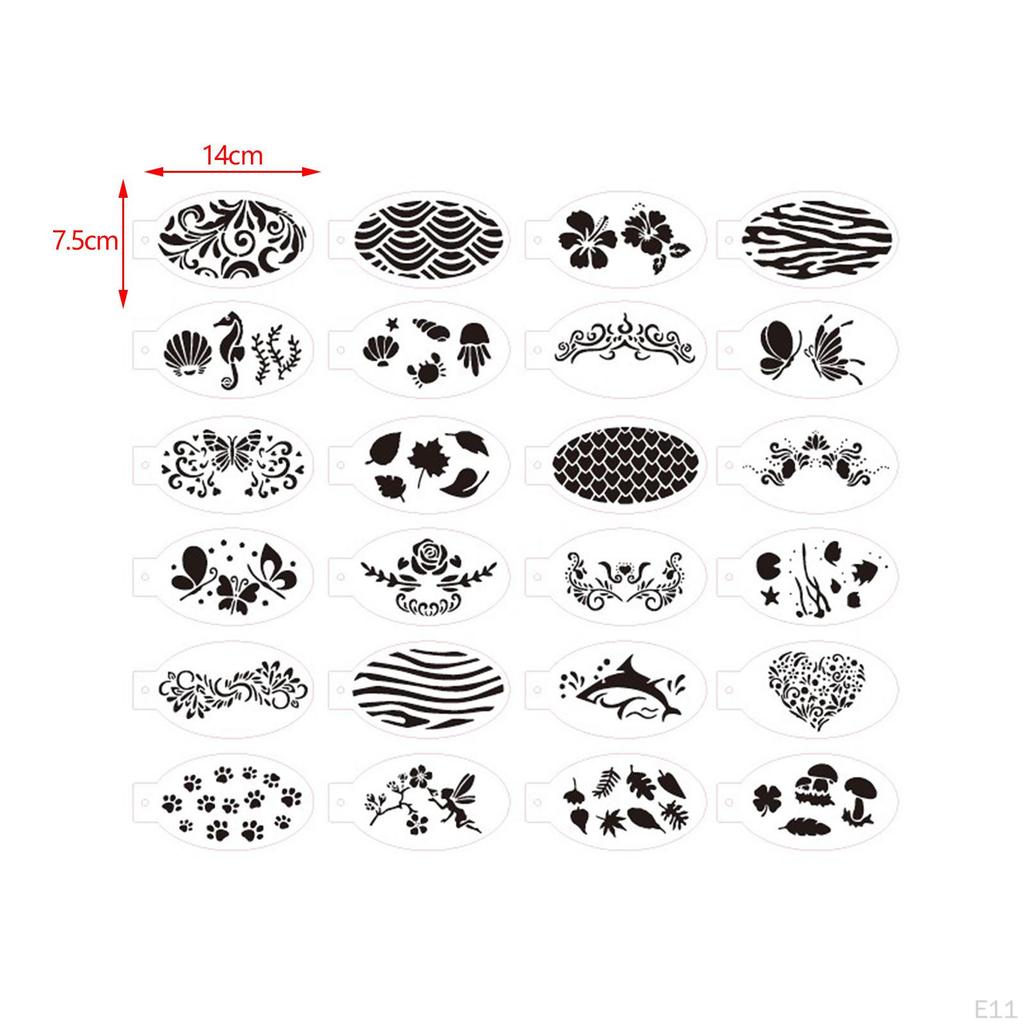 Face Paint Stencils, Body Painting Template Durable, Masquerade Festivals Portable Carnivals Party