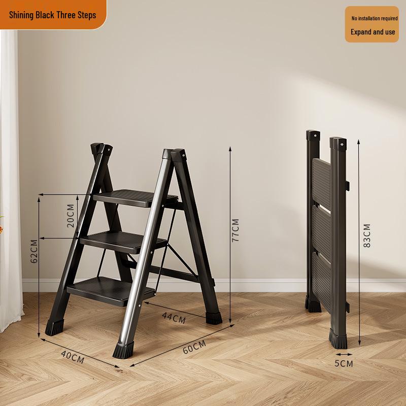 Lightweight 3-Step Folding Telescopic Ladder
