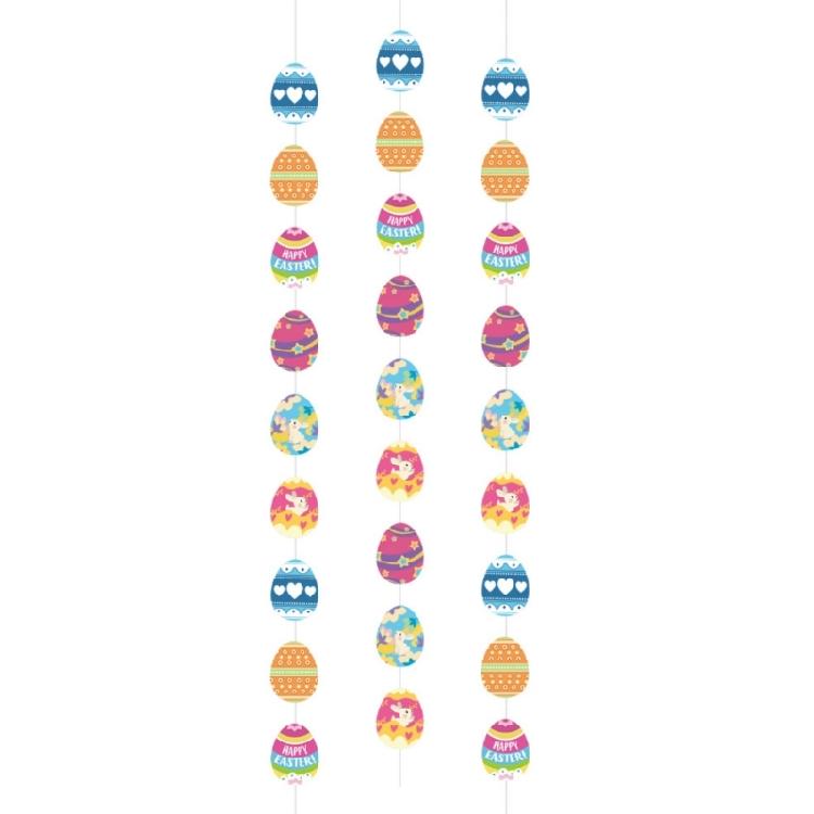 

3/9Pcs Colorful Eggs Shape Paper Bunting Holiday Ceiling Hanging Ornament for Mantels Window Door Wall Home Decoration