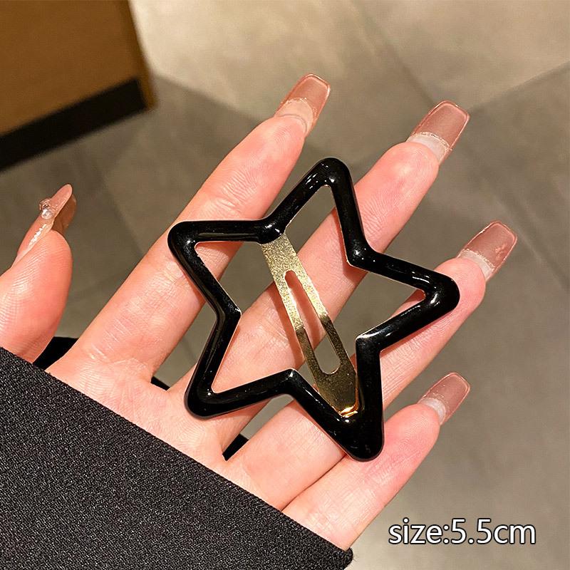 Y2K Five-Pointed Star Dopamine Hair Clips - Cute Large BB Clips for Bangs & Stray Hair