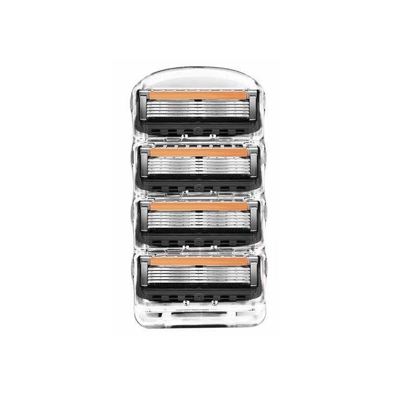 5-Blade Men s Manual Razor with Orange Replacement Head Default