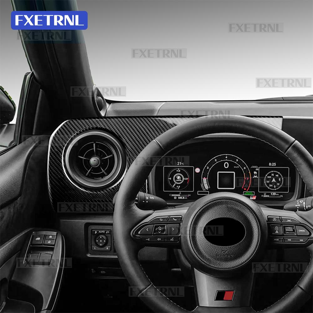 Real Dry Hard Carbon Fiber Sticker For Toyota GR Yaris 2025 2026 LHD RHD Car Driver Passenger Co-Pilot Side Outlet Interior Trim