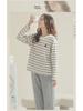 Women's Autumn Long-Sleeve Cartoon Pajamas with Chest Pads - Thin Cotton for Indoor/Outdoor Wear in Spring, Autumn, and Winter