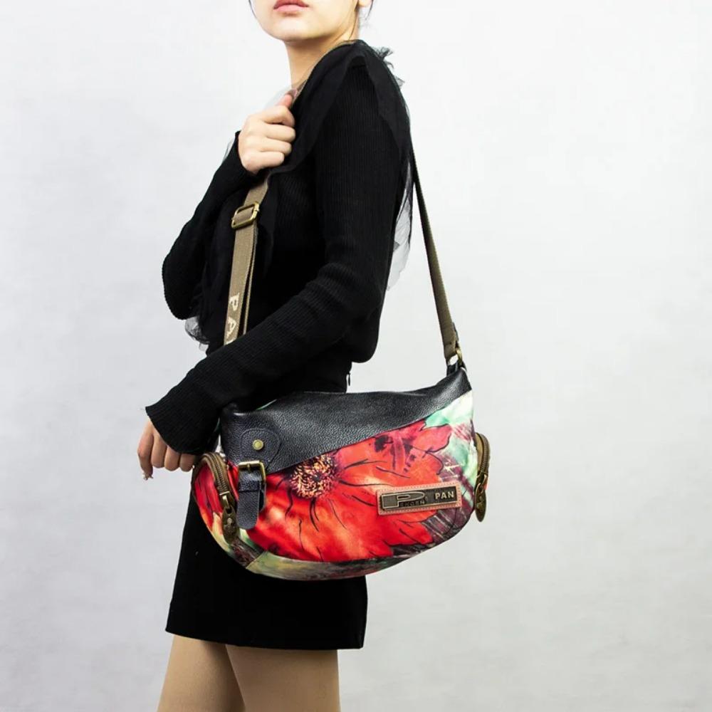 

2023 Роскошный Модный Бренд Женские Сумки Холст С Кожаными Цветами Женская Маленькая Сумка Через Плечо Кроссбоди Повседневные Диагональные Сумки