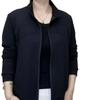 One-Piece Autumn Stand Collar Plus Size Casual Double Zipper Fashion Coat for Women
