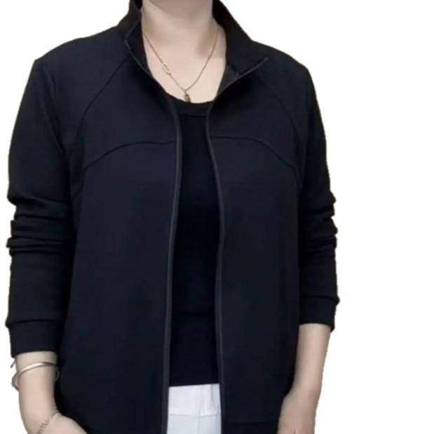 Abrigo de Moda de una Pieza para Otoño con Cuello Alto, Tallas Grandes, Casual, Doble Cremallera, para Mujer