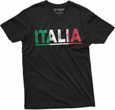 Silver Lake T-shirts Italia T-Shirt Italy Flag Coat of Arms Tee Shirt Repubblica Italiana Italian Heritage Tee