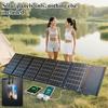 EESBAO 60W-100W Solar Charger Foldable Portable Power Bank W/USB+DC Outputs  Emergency Backup for Phone Outdoor Camping