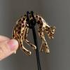 Sophisticated Panther Detail Necklace Enamel Accent Delicate Pendant Clavicle Chain Perfect For Evening Outfits
