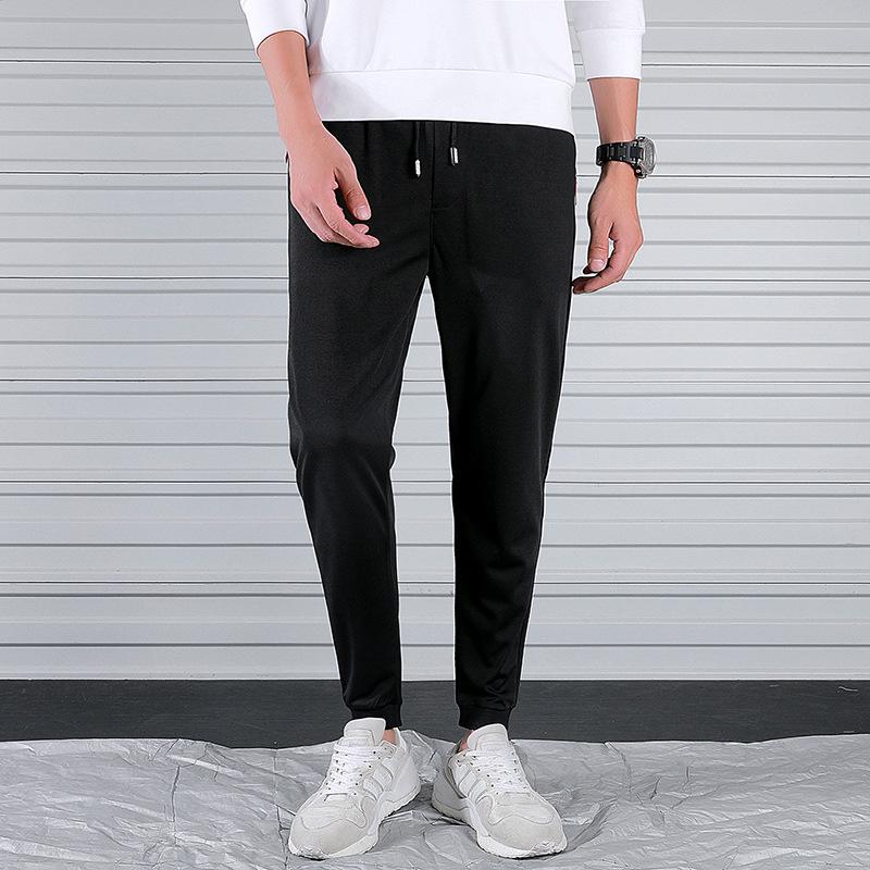 Buy Cotton casual large size trousers men thin elasticated waist multi ...