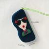 1pc Waterproof Silicone Glasses Case with Handle, Travel Storage Bag, Portable Hanging Organizer for Eyewear Organizer