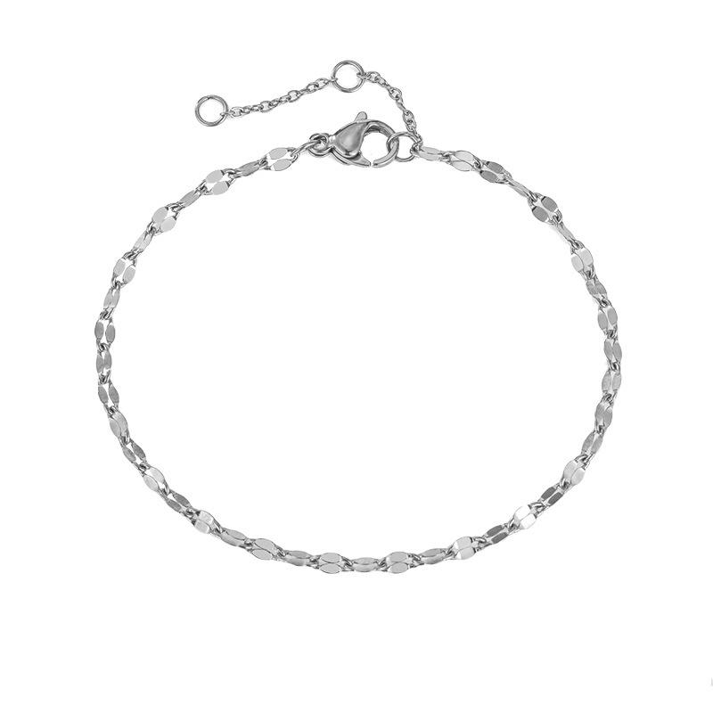 eManco Adjustable Gold Stainless Steel Lace Chain Bracelet for Women