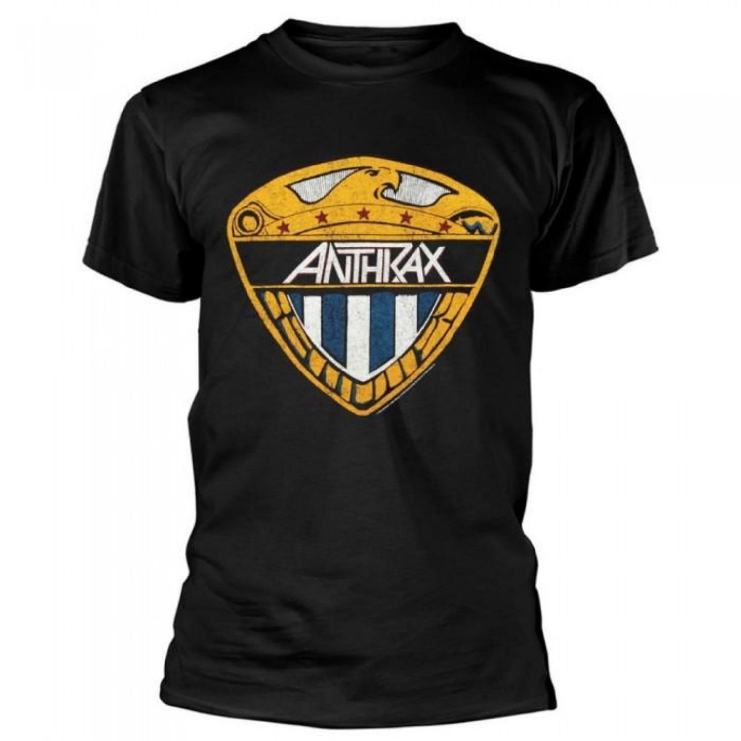 Anthrax Unisex Adult Eagle Shield Cotton T-Shirt S