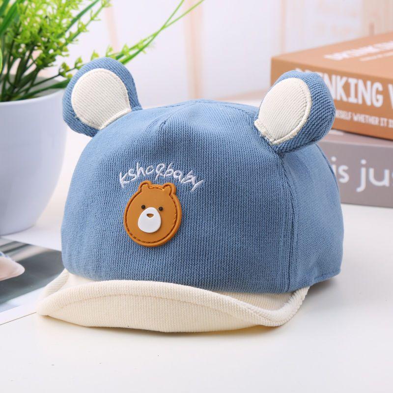 Cute Cotton Baby Baseball Cap Soft Brim Flower Design Spring Autumn Unisex Infant Toddler Sun Hat For Boys And Girls
