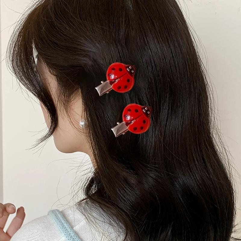 10PCS Simulated Insect Hair Clip Cute Insect Design Secure Grip Hair Accessories For Kids Adults Thin Short Hair