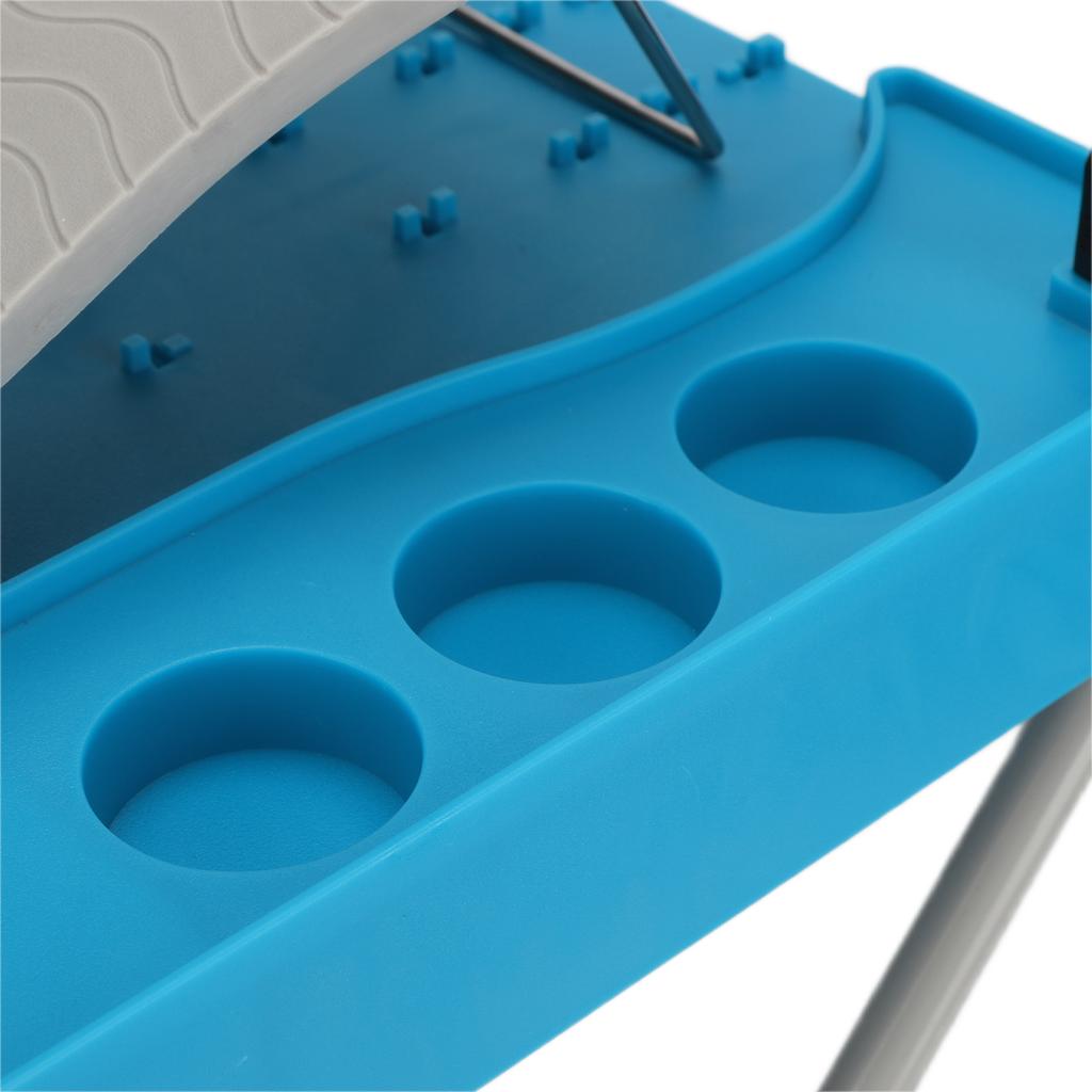 Pediküre Fußstütze Rutschfest Professionell Verstellbar Pediküre Ständer Set mit LED Lupe Trocknungsventilator