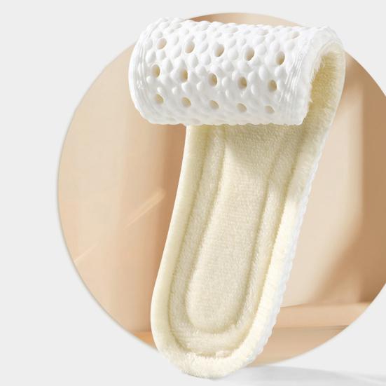 1 Pair Wool Fleece Insoles Foot Pain Relief Soft Thick Warm Winter Inner Soles Shock Absorbing Boots Sports Shoes Insert Liners Cushions