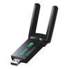 Biaze WiFi 6 USB 3.0 External Wireless Adapter AX1800 Dual Band 1000Mbps High Gain Antenna Driver-Free Desktop/Laptop Stock