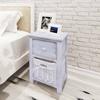 Day and Night - Day and Night Nightstands 2 Units White Wood
