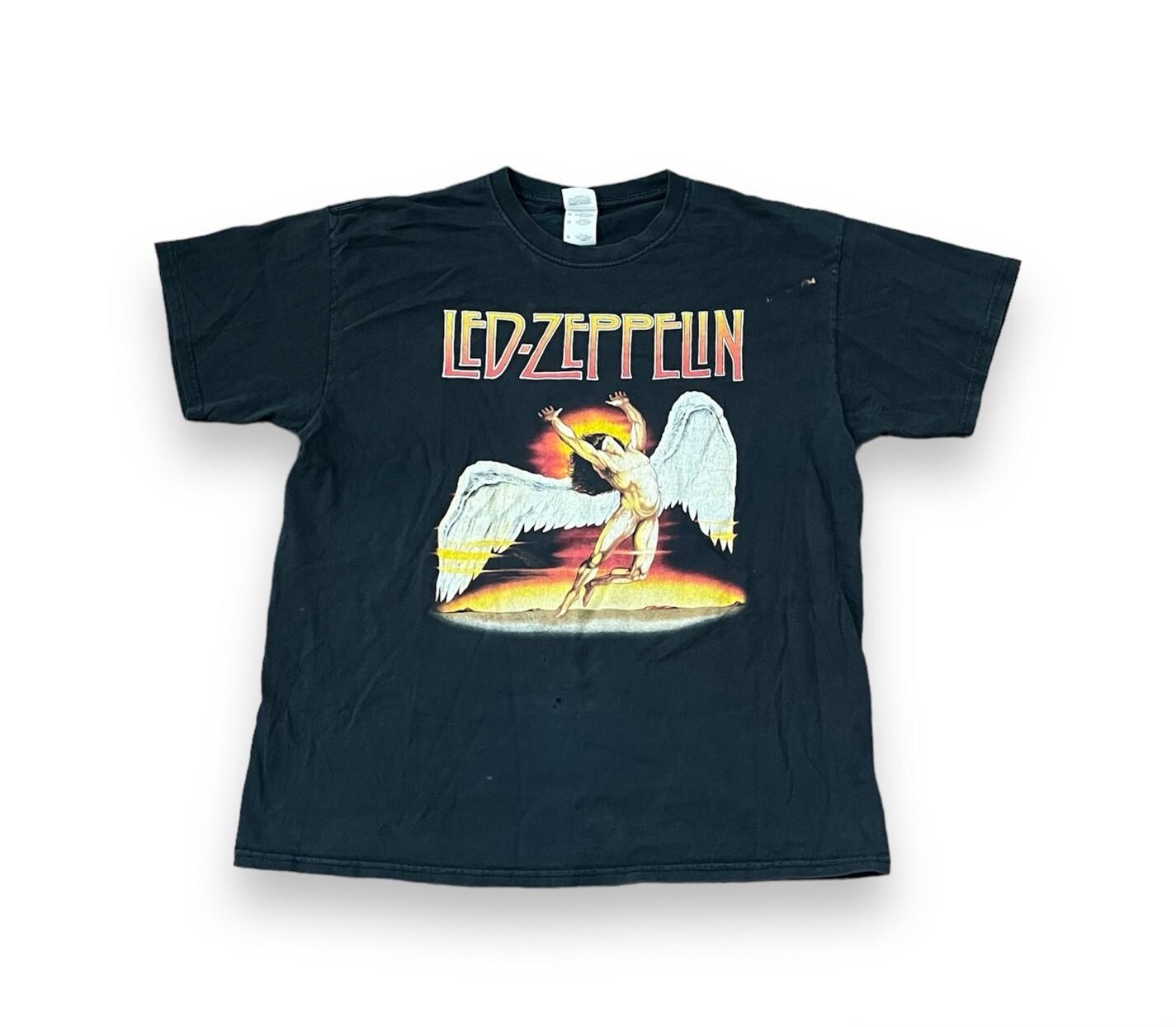 Vintage Led Zeppelin Icarus Swan Song Band T-Shirt Mens Black XL 90s Plant Page Unisex T-Shirt XXXXL