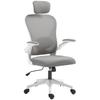 Office Chair Ergonomic Desk Chair with Flip-Up Armrests, Adjustable Lumbar Support Gray